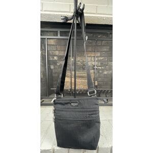 Baggallini Nylon Crossbody Black ‎ Zip Adjustable Travel Purse Bag
